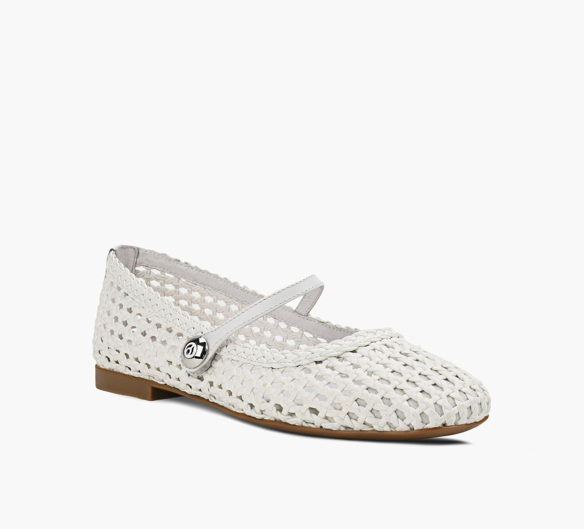 WISHBONE ZINAWOVENFLATMJ in WHITE view 2