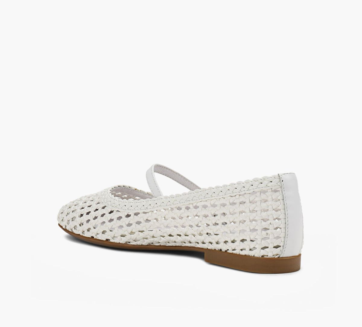 WISHBONE ZINAWOVENFLATMJ in WHITE view 3