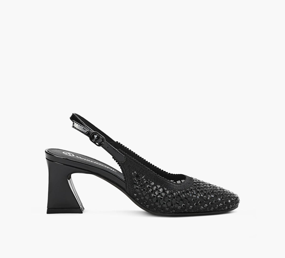 WISHBONE DEMIMESHSLINGBACK in BLACK