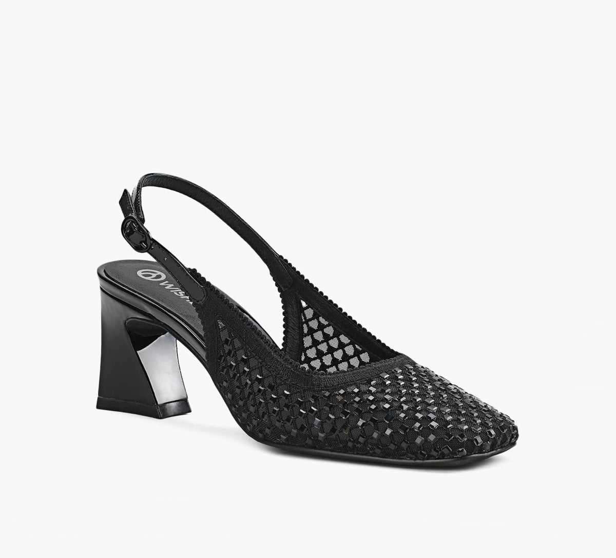 WISHBONE DEMIMESHSLINGBACK in BLACK view 2