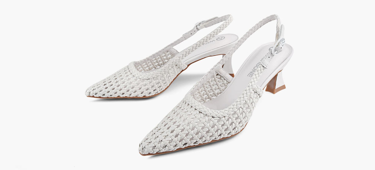 WISHBONE TALIAWOVENSLINGBACK in WHITE view 4