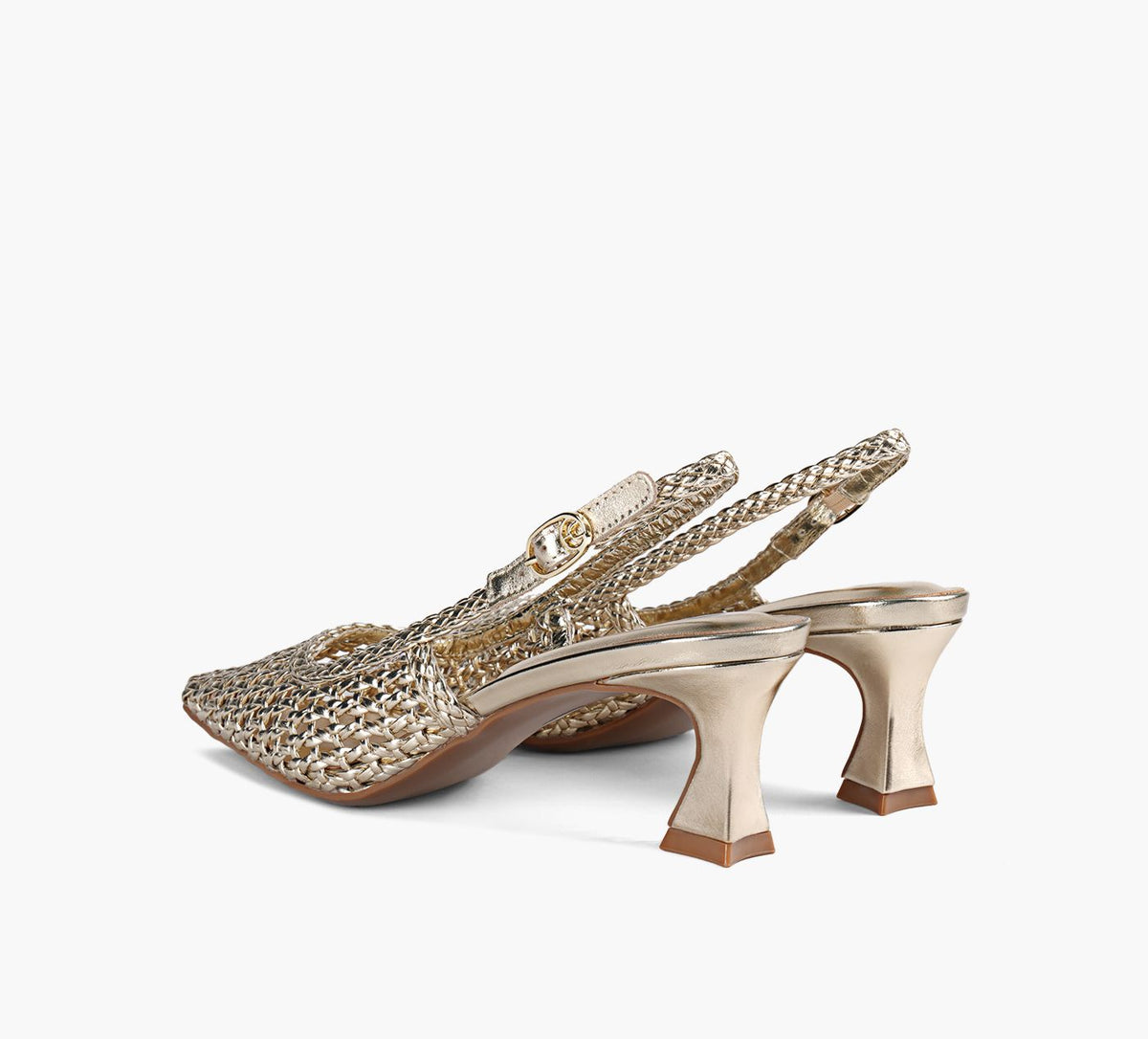WISHBONE TALIAWOVENSLINGBACK in GOLD view 3
