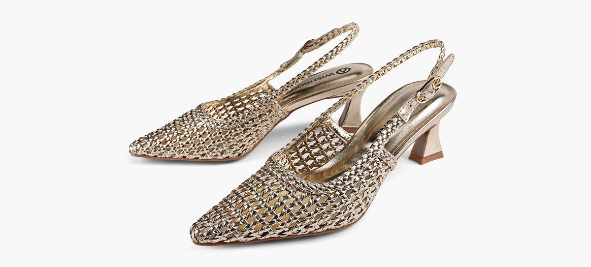 WISHBONE TALIAWOVENSLINGBACK in GOLD view 4