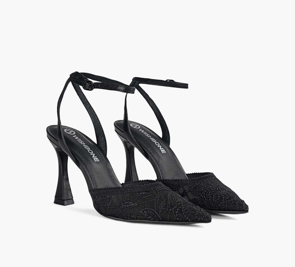 WISHBONE SHILOHLACEHEEL in BLACK view 2