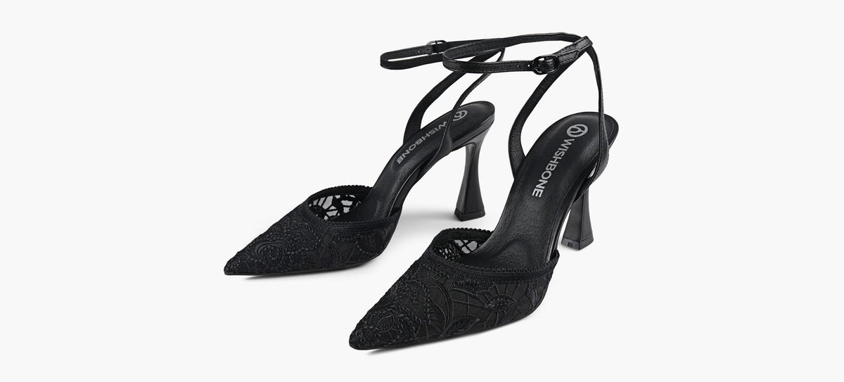 WISHBONE SHILOHLACEHEEL in BLACK view 4