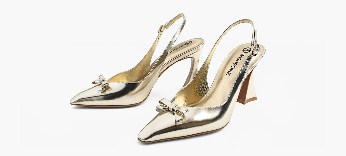 WISHBONE NINASLINGBACKHEEL in GOLD view 4