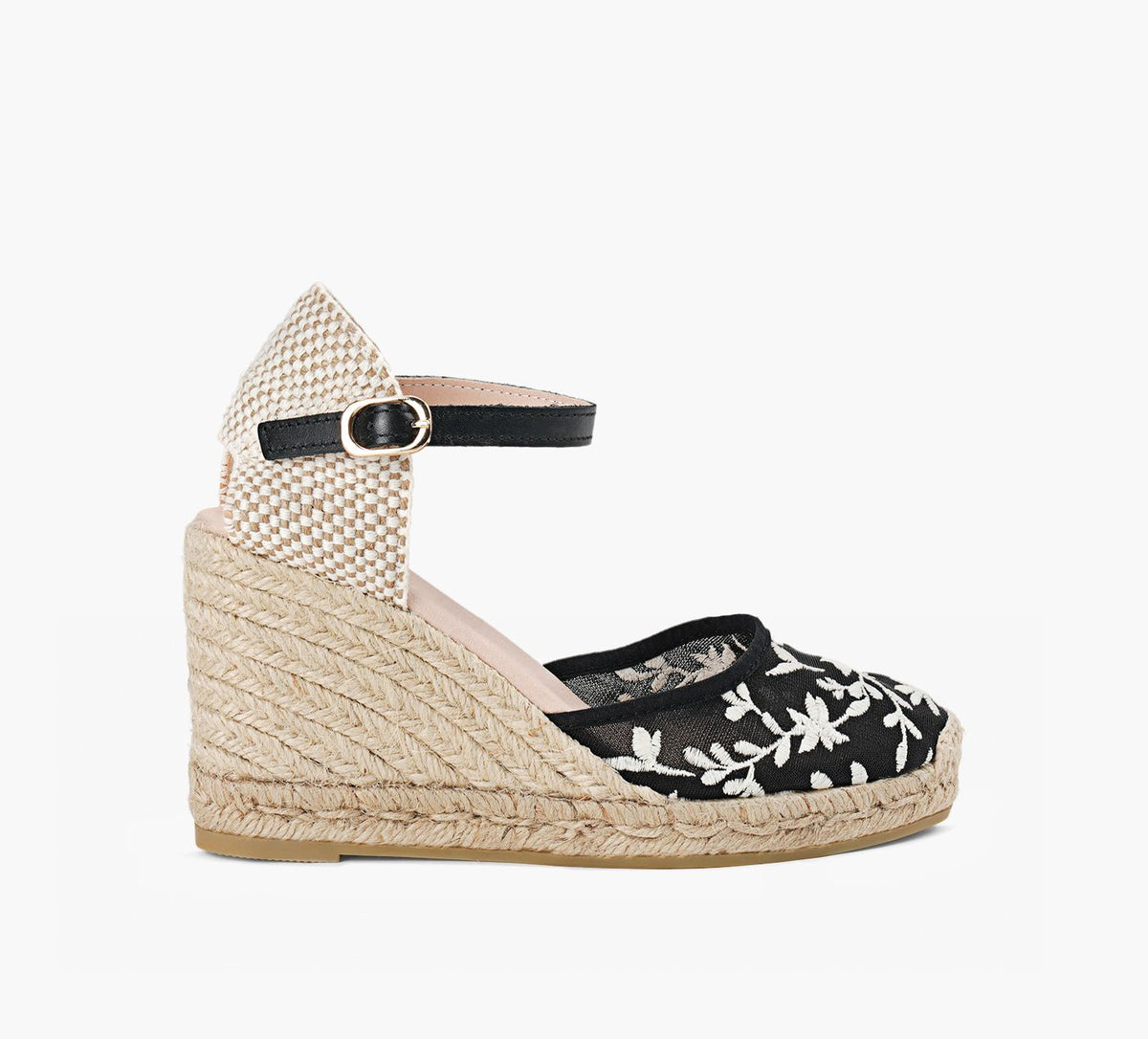 BROWNS MARSWEDGEESPADRILLE in BLACK