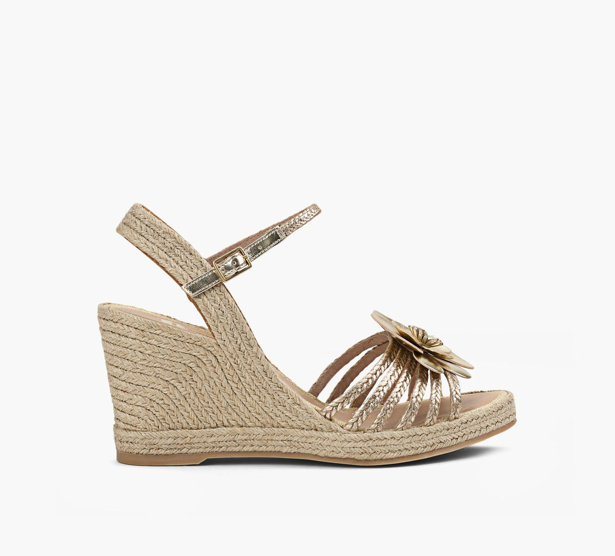 BROWNS HAVENWEDGESANDAL in GOLD