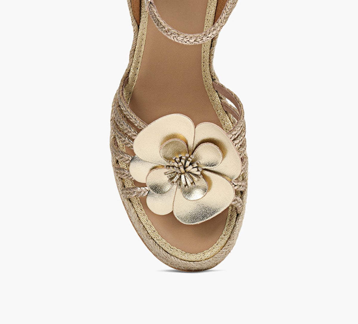 BROWNS HAVENWEDGESANDAL in GOLD view 1c