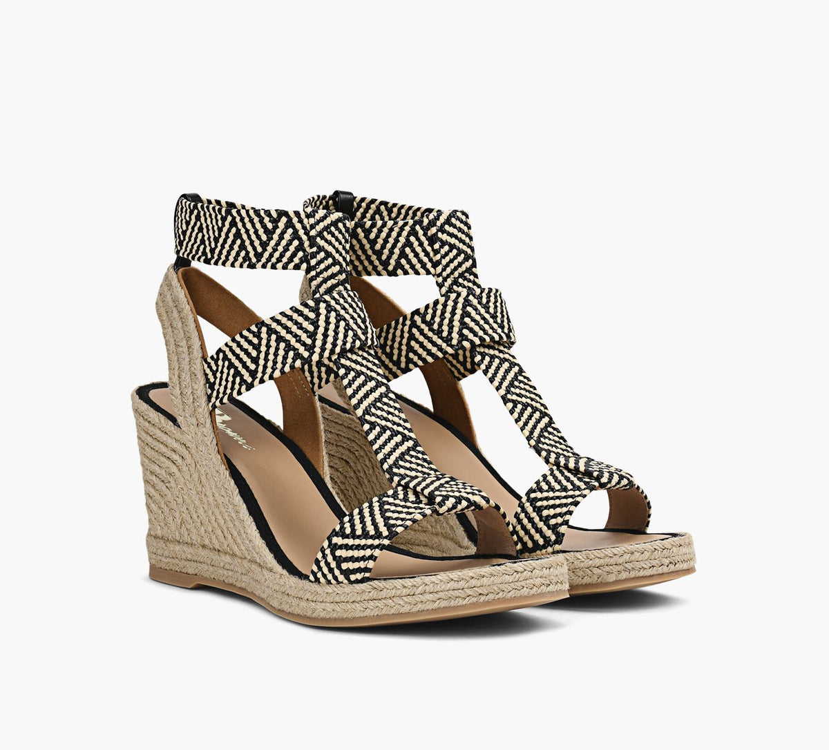 BROWNS HEATHWEDGESANDAL in BLACK view 2