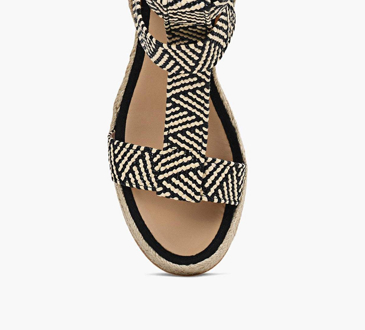 BROWNS HEATHWEDGESANDAL in BLACK view 1c