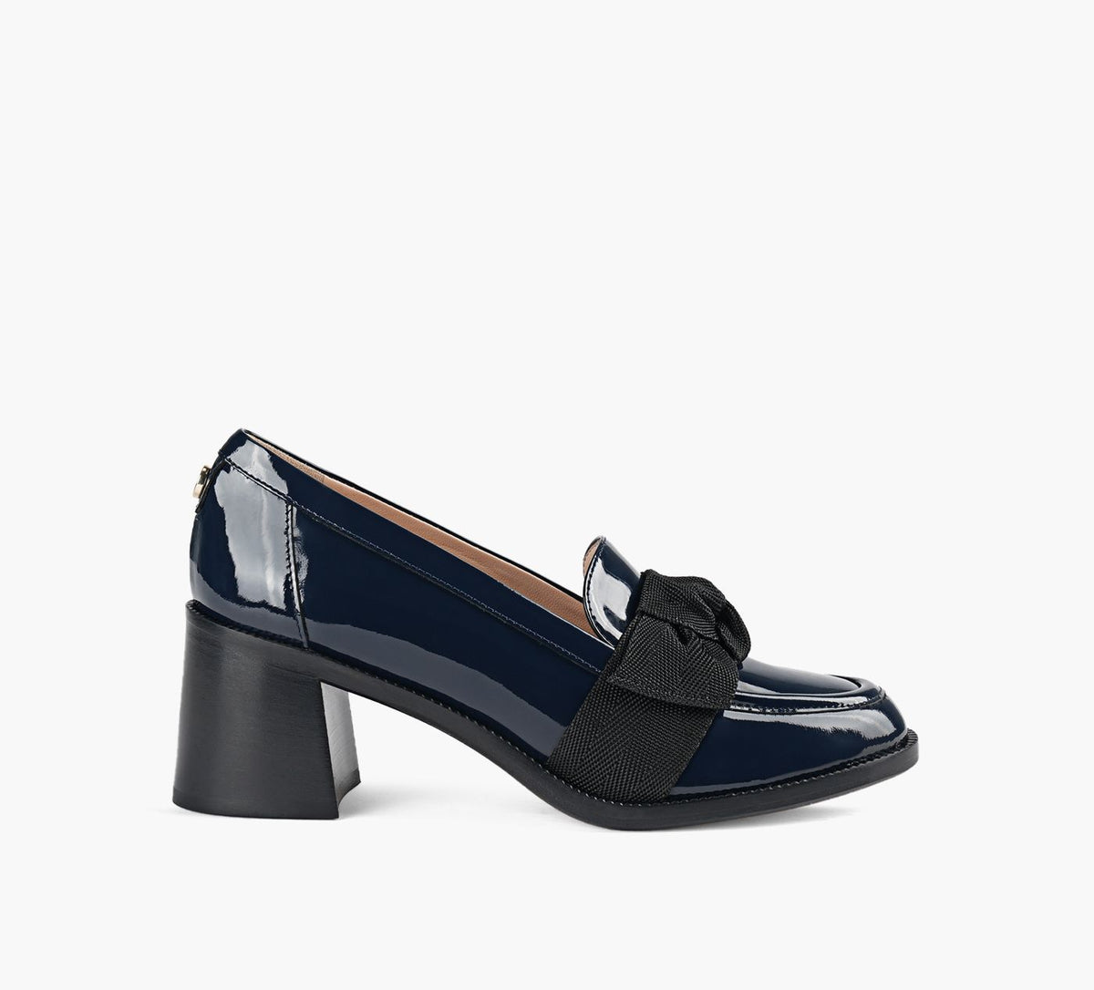 BROWNS COUTURE GIANNAHEELEDLOAFER in BLUE