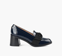 BROWNS COUTURE GIANNAHEELEDLOAFER in BLUE