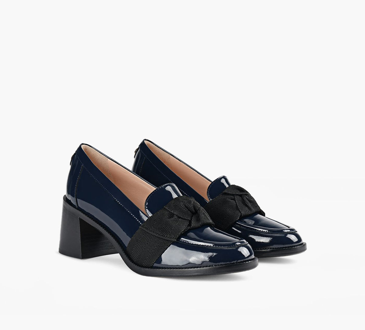 BROWNS COUTURE GIANNAHEELEDLOAFER in BLUE view 2