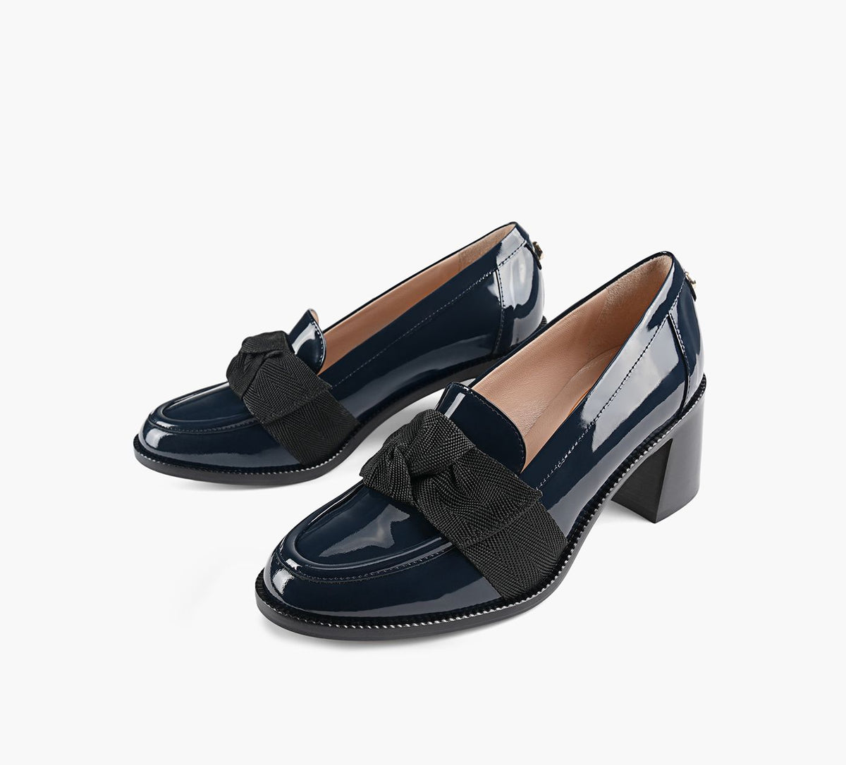 BROWNS COUTURE GIANNAHEELEDLOAFER in BLUE view 4