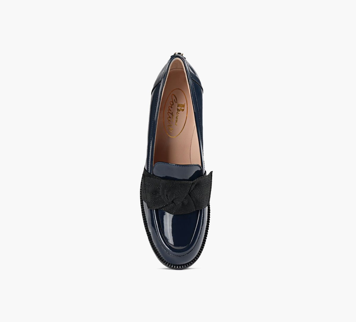 BROWNS COUTURE GIANNAHEELEDLOAFER in BLUE view 1c
