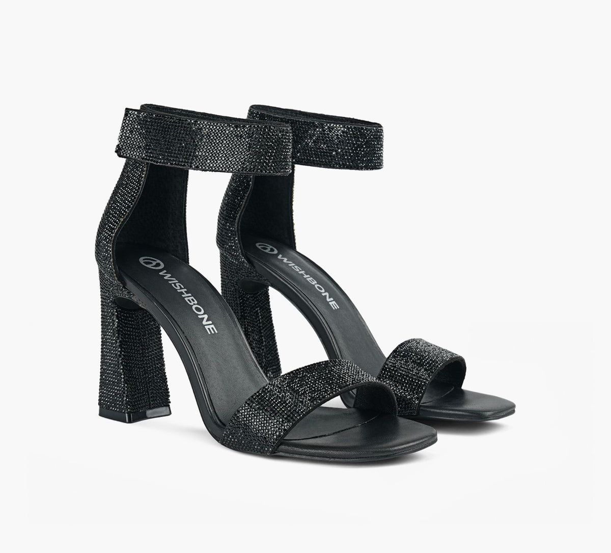WISHBONE GIACRYSTALHEEL in BLACK view 2