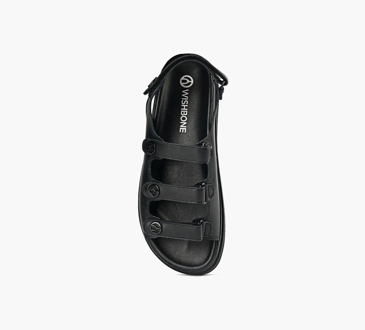 WISHBONE MONICASANDAL in BLACK view 1c
