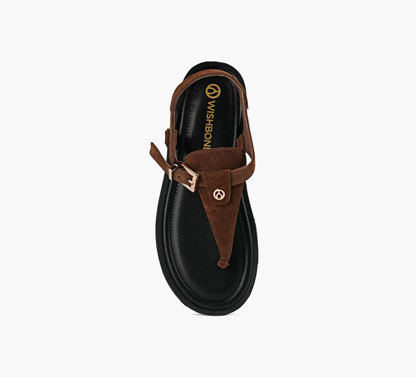 WISHBONE LIBBY en BRUN vue 1c