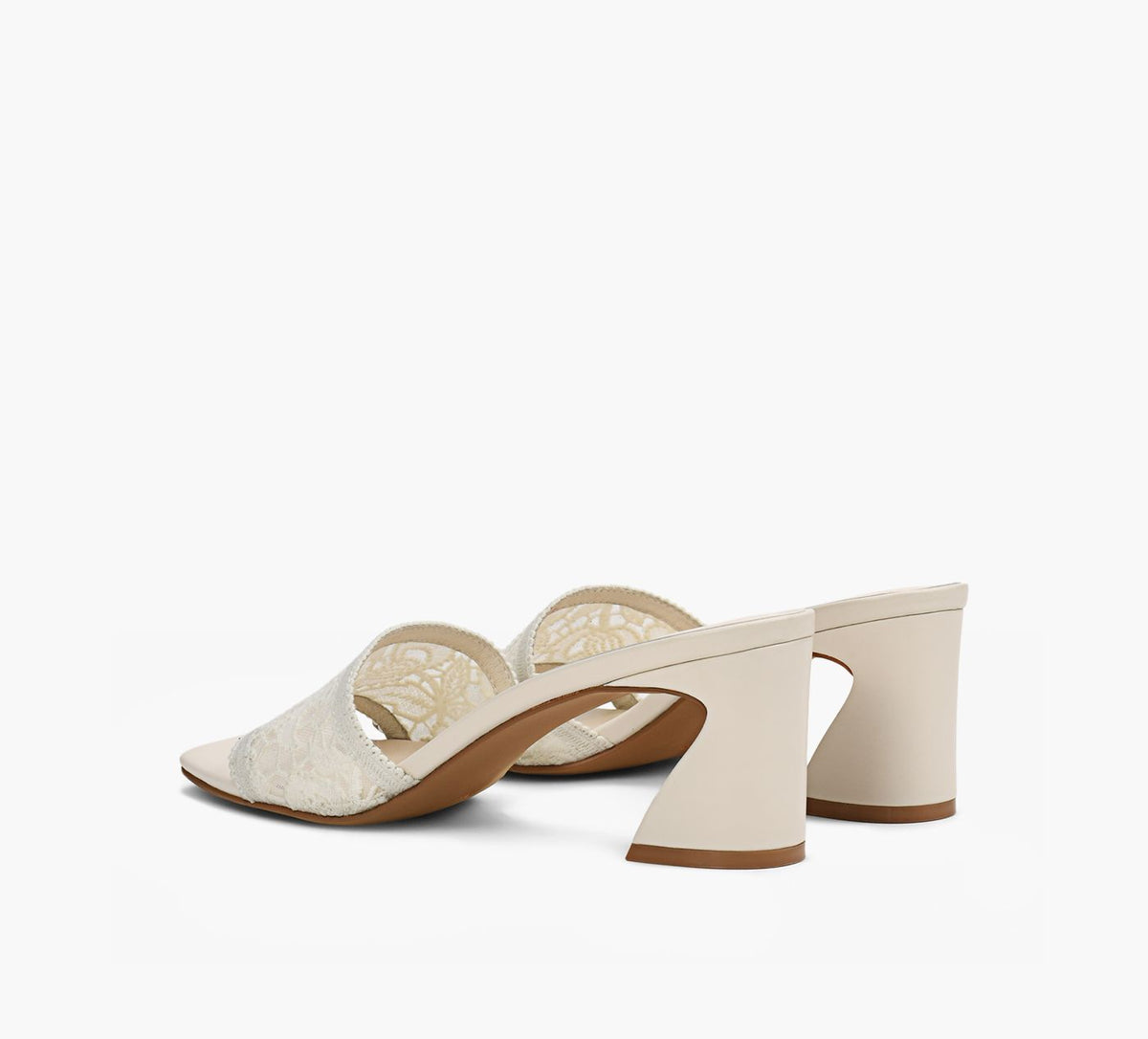 WISHBONE DOTLACEHEEL in BEIGE view 3