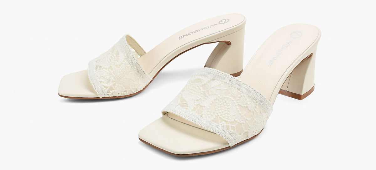 WISHBONE DOTLACEHEEL in BEIGE view 4