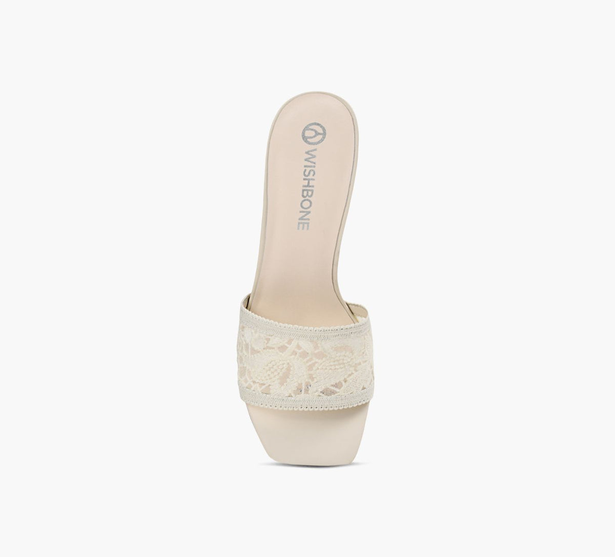 WISHBONE DOTLACEHEEL in BEIGE view 1c