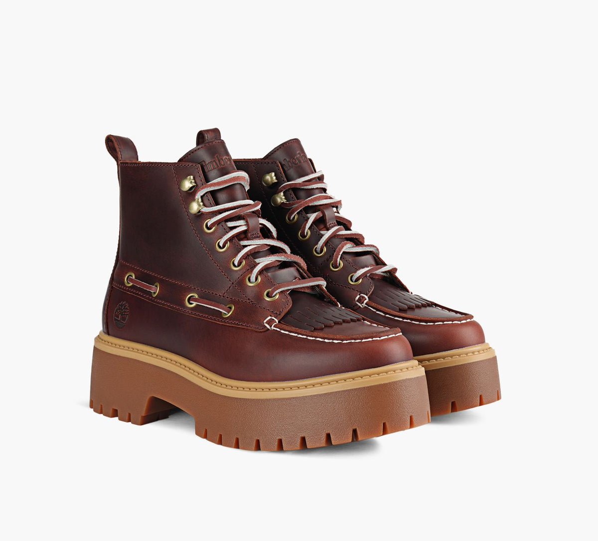 TIMBERLAND STONESTREETPLATFORM7EYEKILTIEBOOT in BURGUNDY view 2