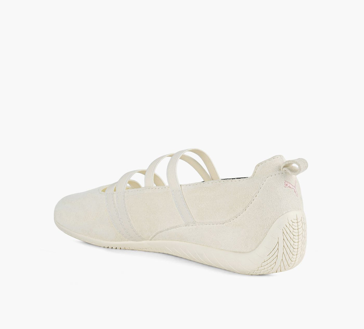 PUMA PUMAxROSSPEEDCATBALLERINESUDE en BLANC vue 3