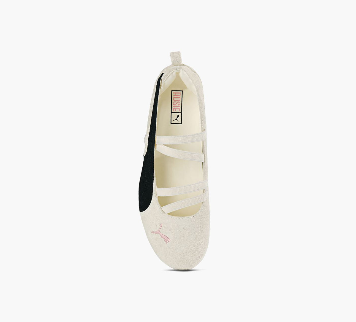 PUMA PUMAxROSSPEEDCATBALLERINESUDE en BLANC vue 1c