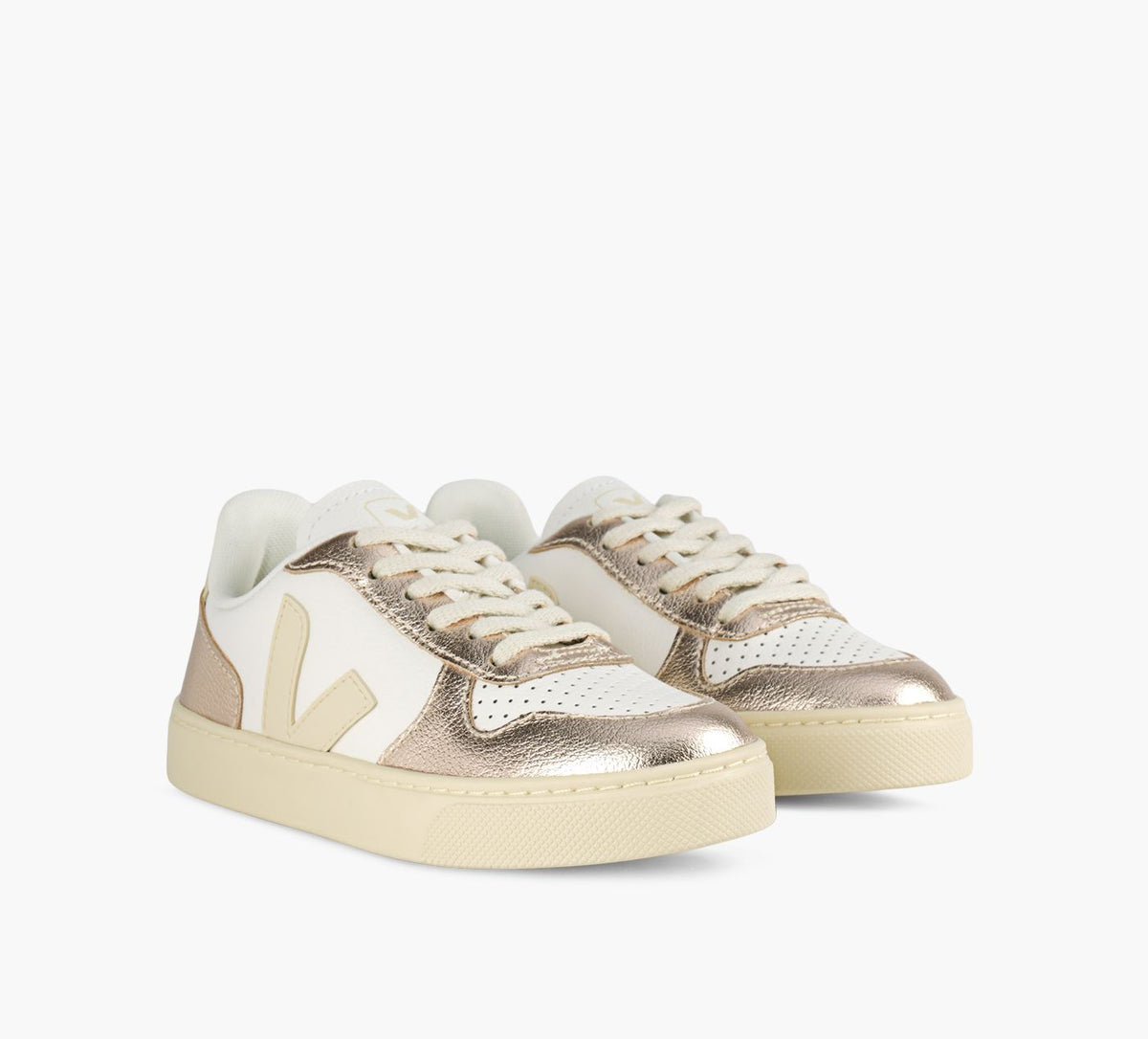 VEJA SMALLV10LACES en BLANC vue 2