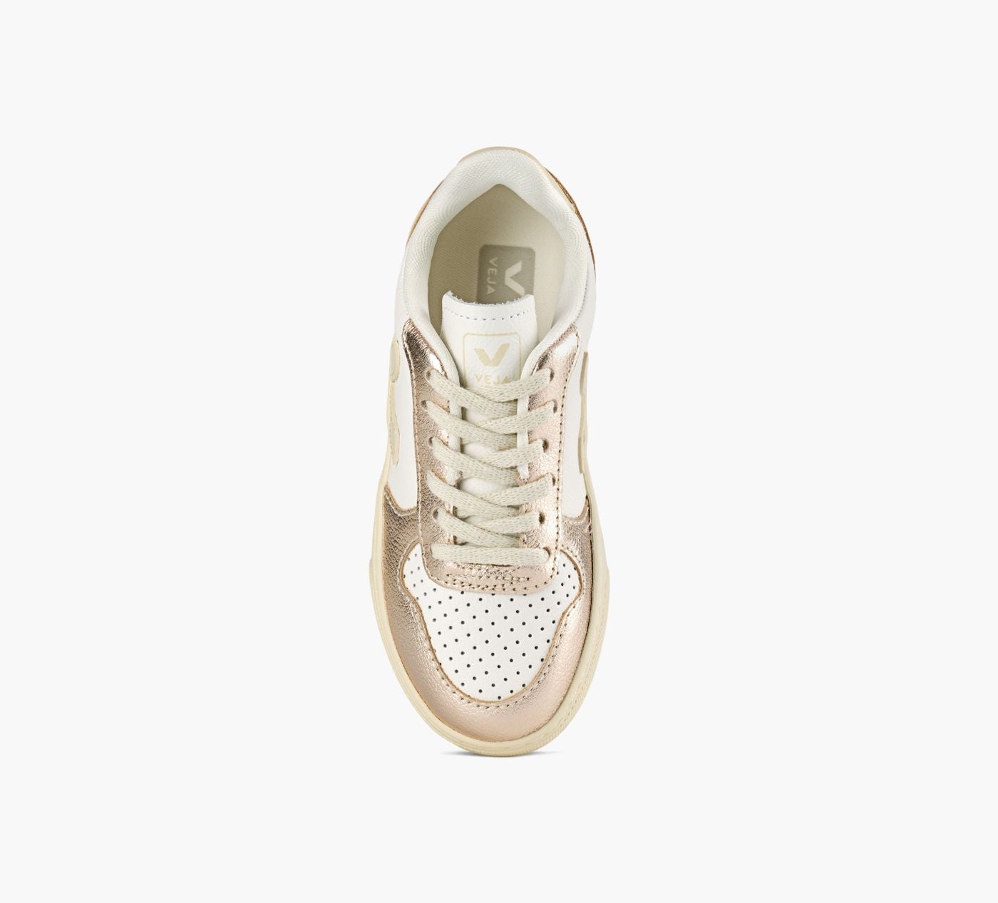 VEJA SMALLV10LACES in WHITE view 1c