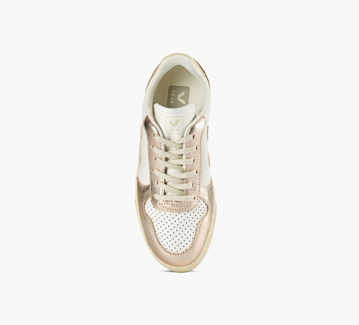 VEJA SMALLV10LACES in WHITE view 1c
