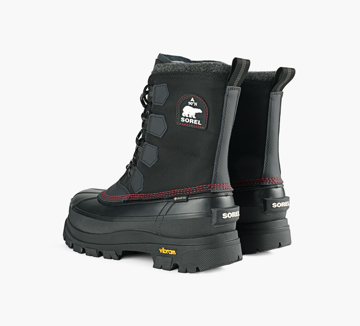 SOREL CARIBOUHORIZONGTXBOTTEDHIVER en NOIR vue 3