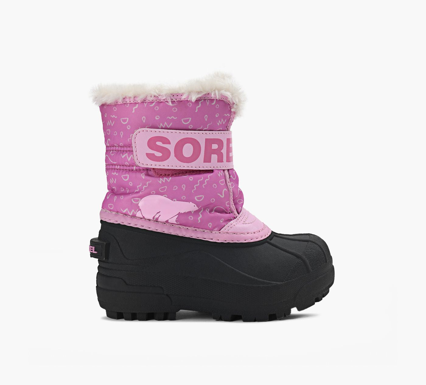 SOREL SNOWCOMMANDERBOTTESENFANTS en FUCHSIA