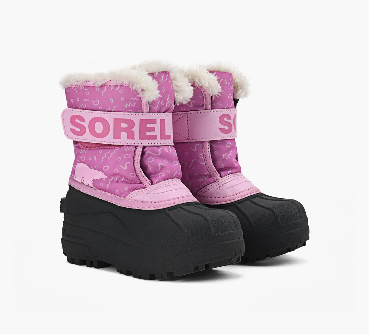 SOREL SNOWCOMMANDERBOTTESENFANTS en FUCHSIA vue 2
