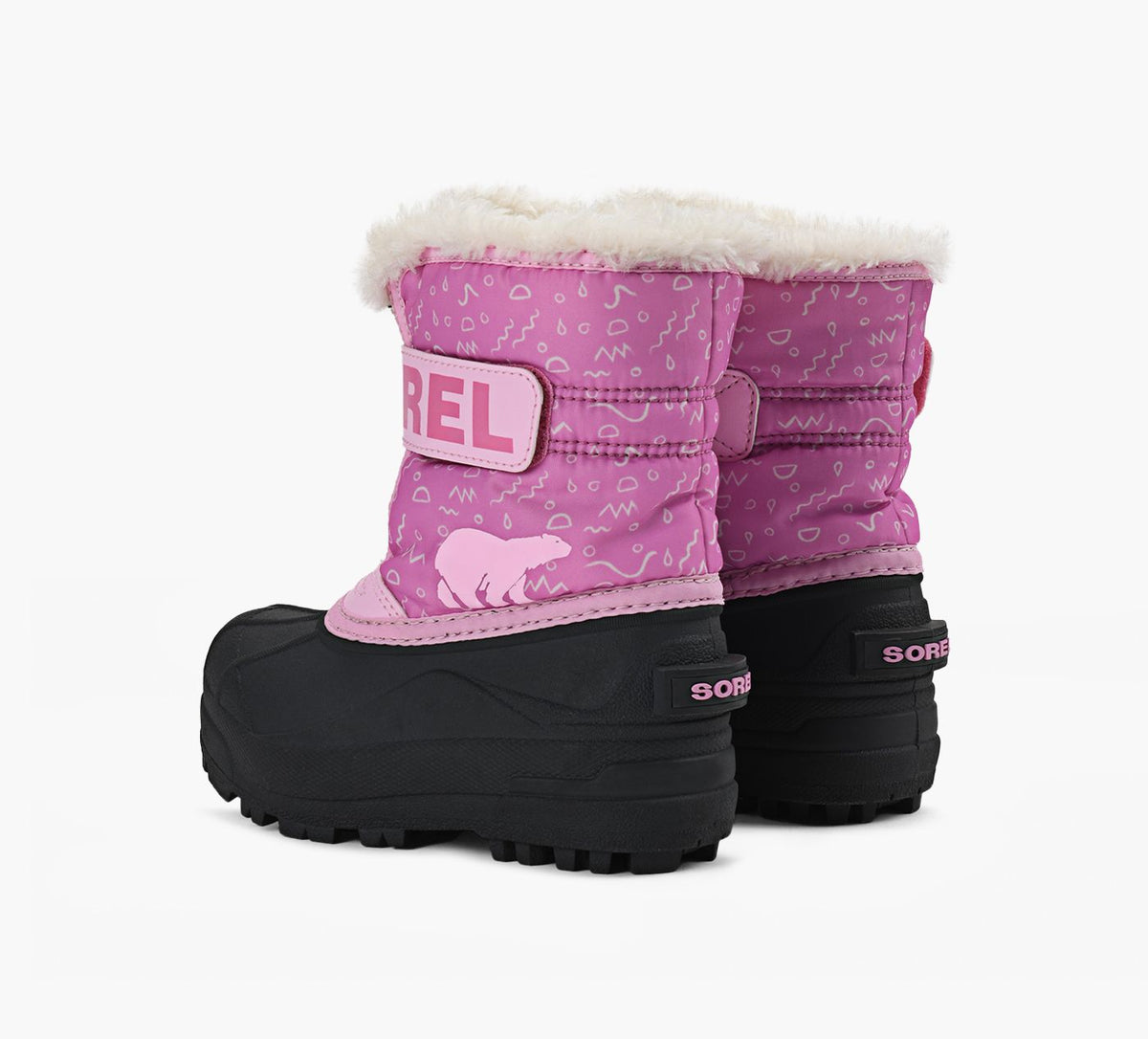 SOREL SNOWCOMMANDERBOTTESENFANTS en FUCHSIA vue 3