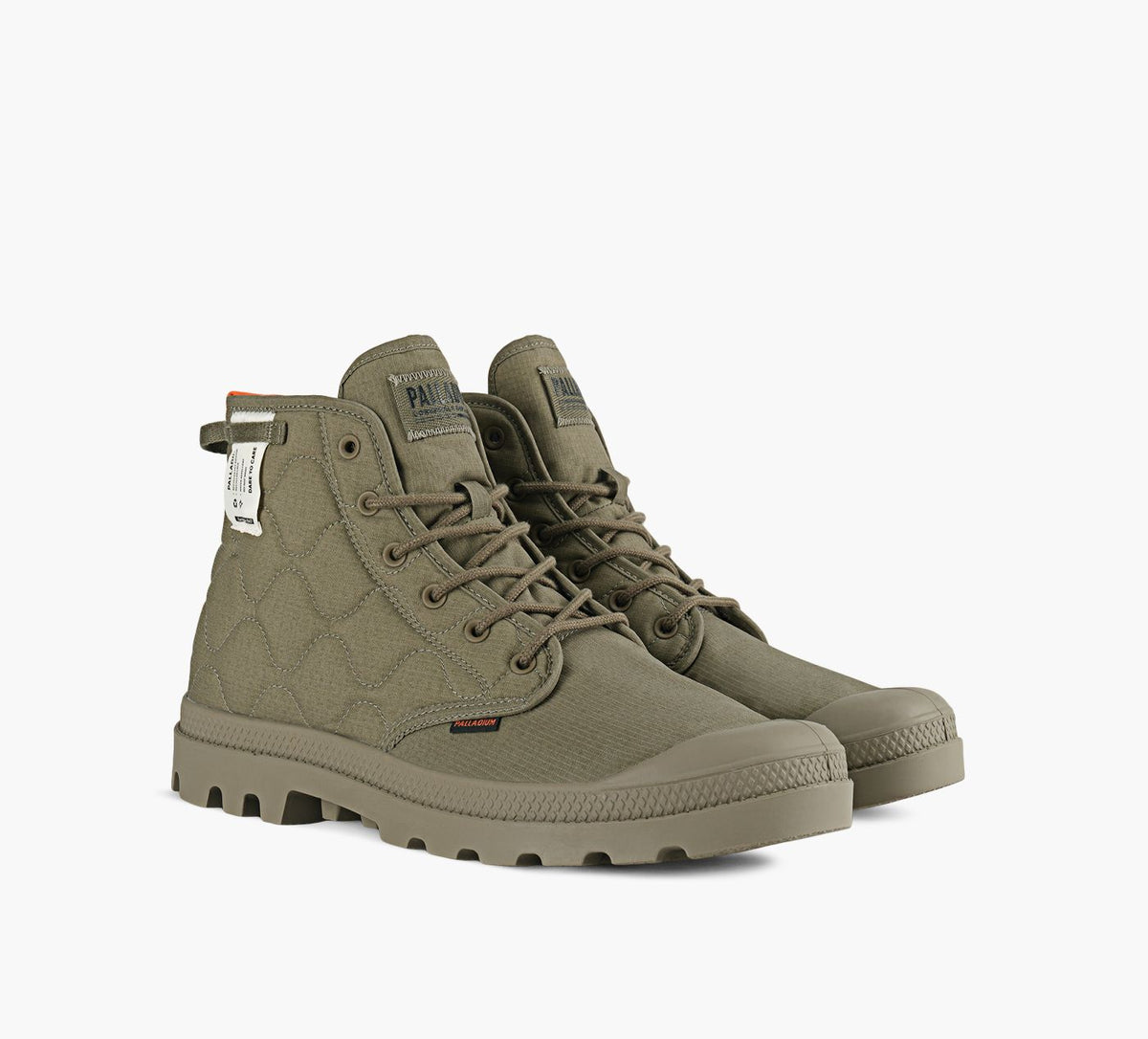 PALLADIUM BOTTEPAMPAREQUILTED en KHAKI vue 2