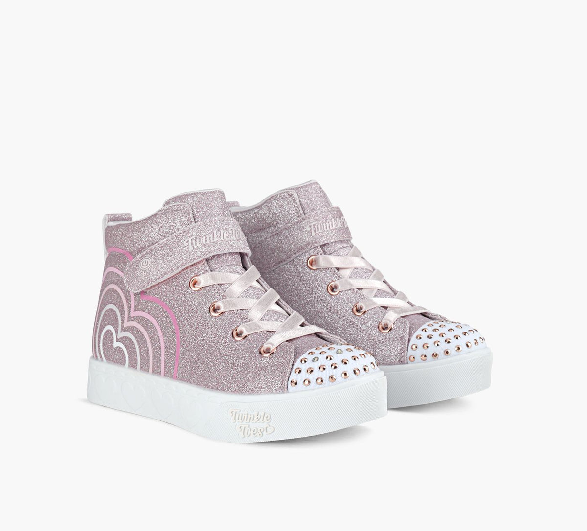 SKECHERS HEARTSTEPS in ROSE GOLD view 2