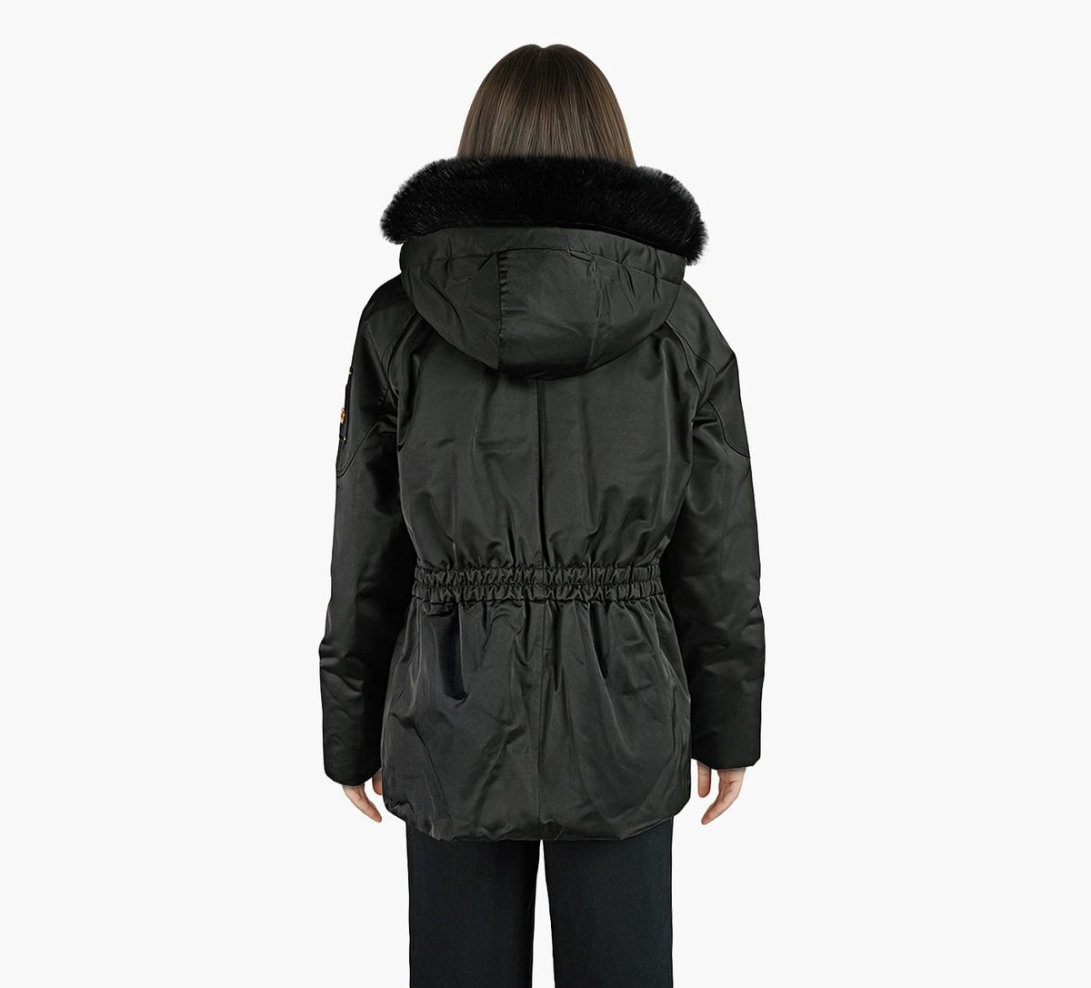 MOOSE KNUCKLES MANTEAUGOLDSERIESSATIN3Q en NOIR vue 4