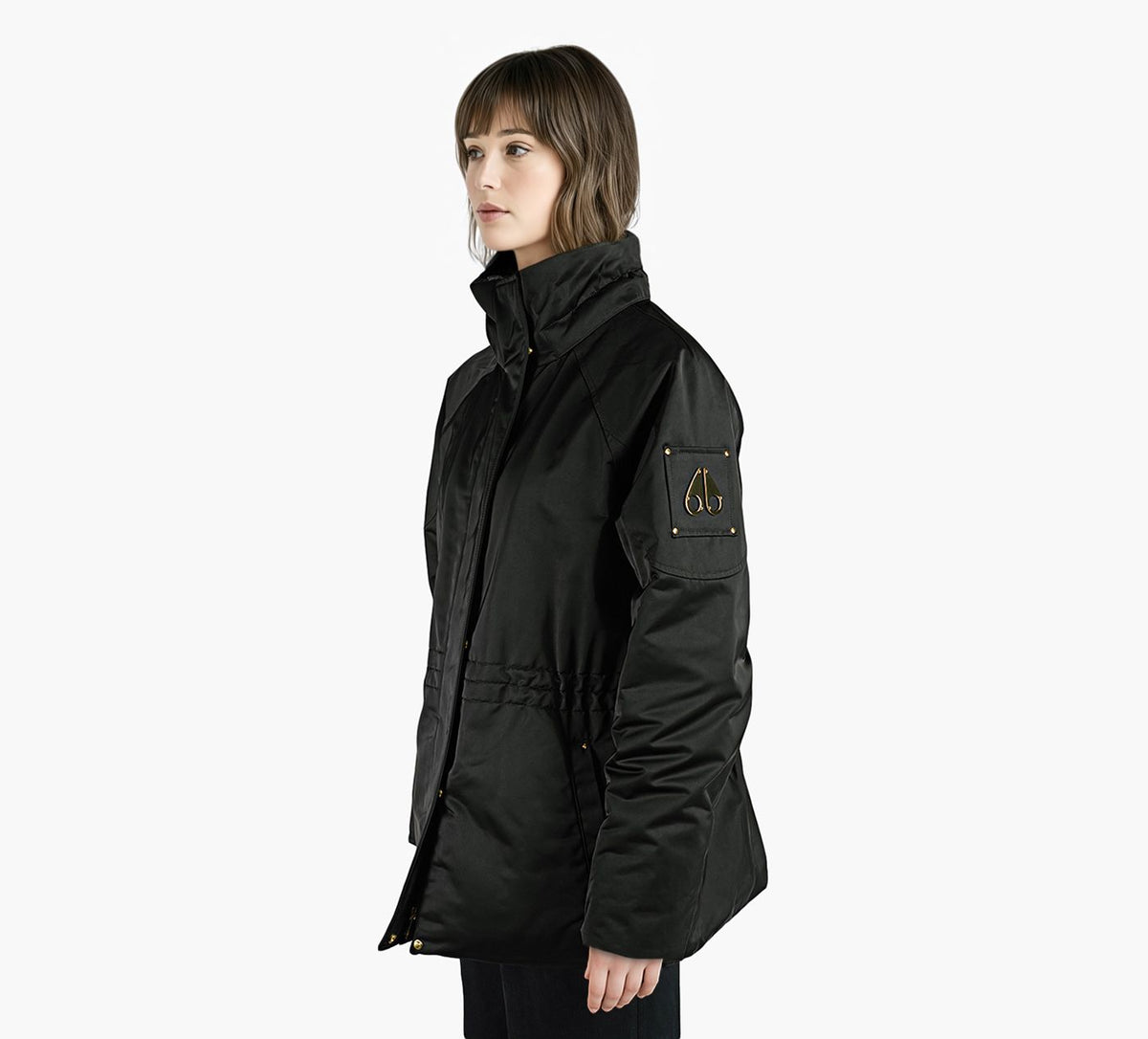 MOOSE KNUCKLES MANTEAUGOLDSERIESSATIN3Q en NOIR vue 8