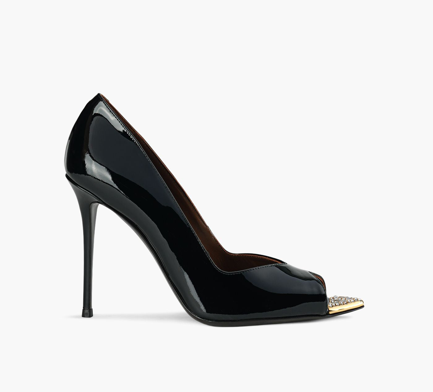 GIUSEPPE ZANOTTI INTRIGOCRYSTALOPENTOE in BLACK