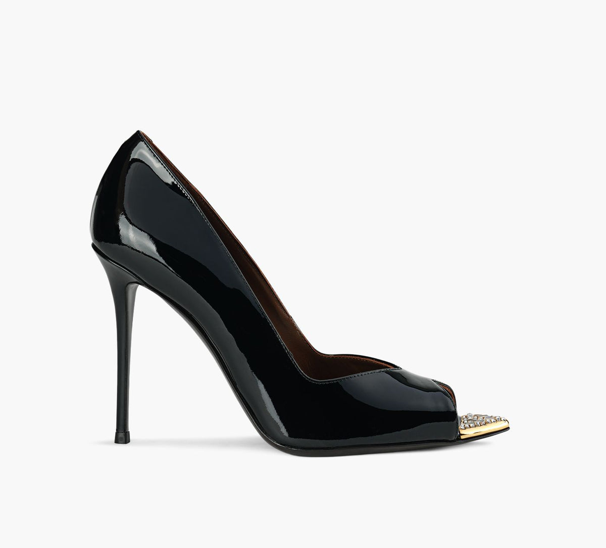 GIUSEPPE ZANOTTI INTRIGOCRYSTALOPENTOE in BLACK