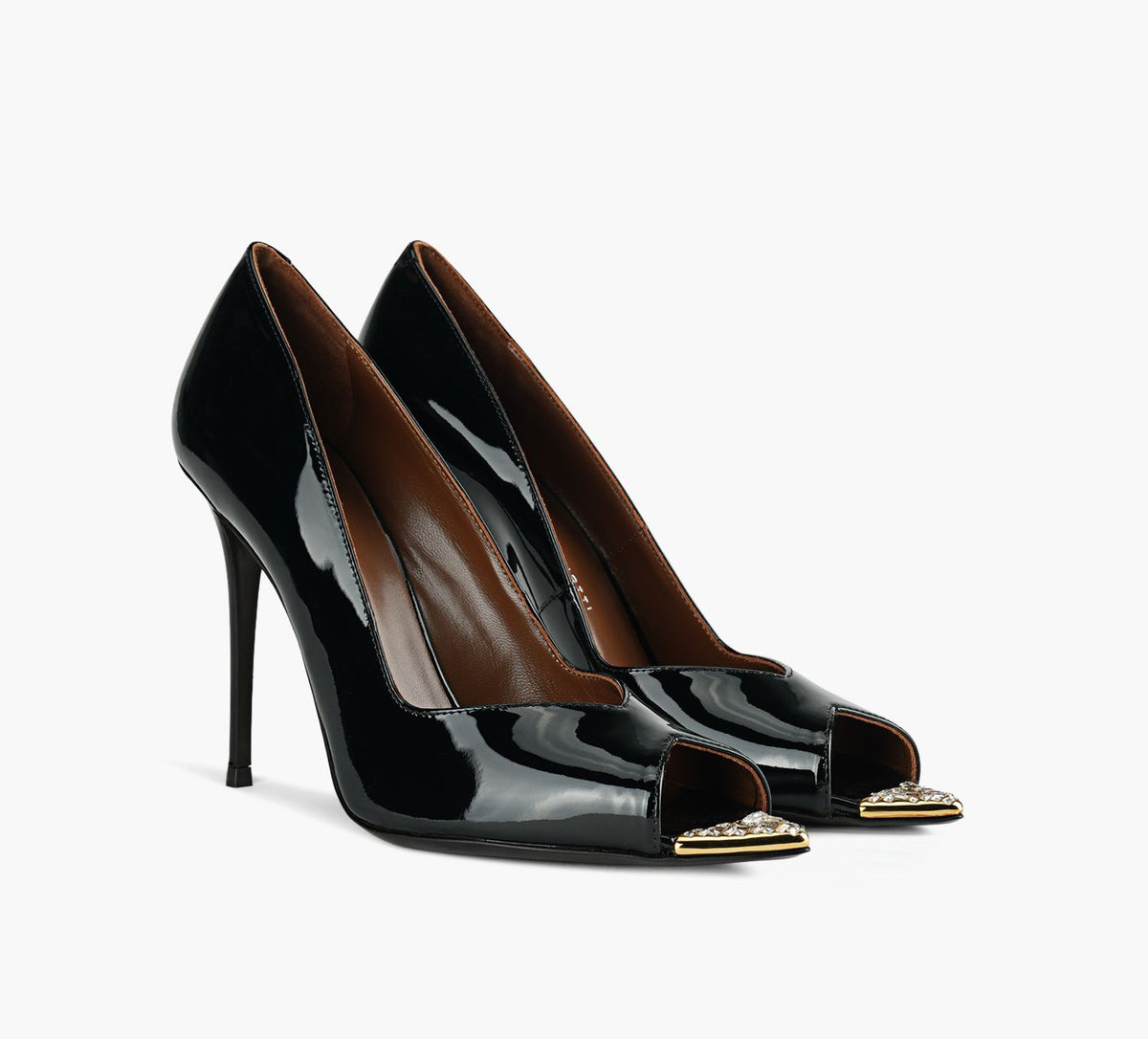 GIUSEPPE ZANOTTI INTRIGOCRYSTALOPENTOE in BLACK view 2