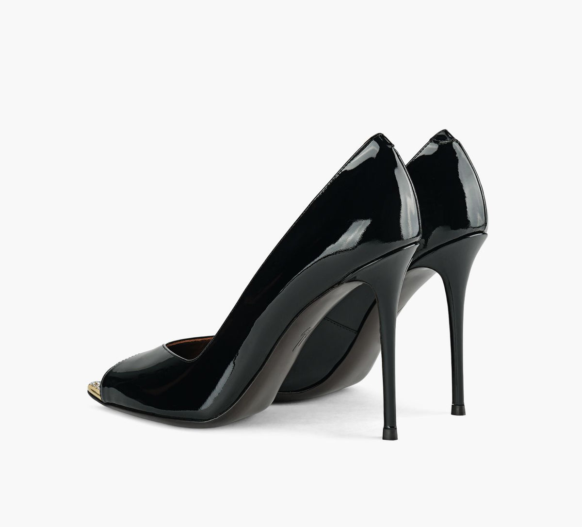 GIUSEPPE ZANOTTI INTRIGOCRYSTALOPENTOE in BLACK view 3