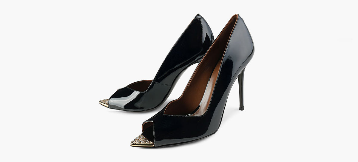 GIUSEPPE ZANOTTI INTRIGOCRYSTALOPENTOE in BLACK view 4