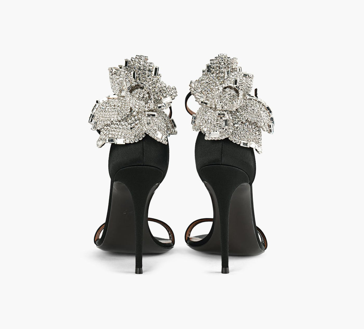 GIUSEPPE ZANOTTI CAMELIASANDAL in BLACK view 7