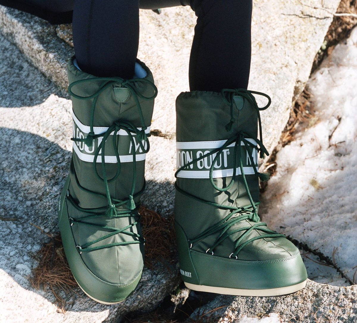 MOON BOOT ICONNYLONTALLBOOTS in GREEN view 6
