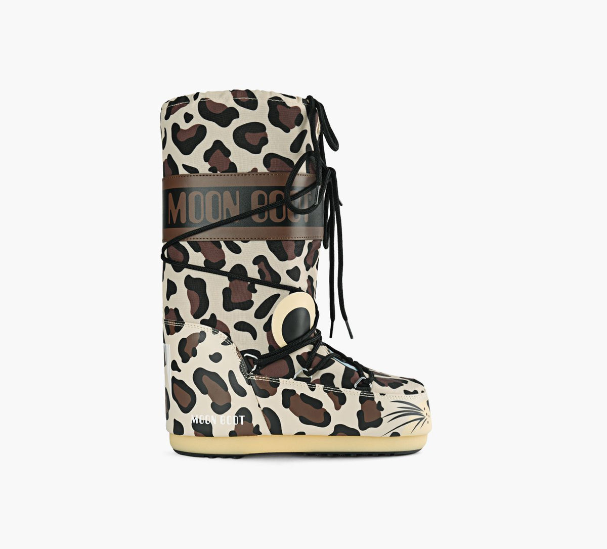 MOON BOOT BOTTEICONLOPARD en TAN