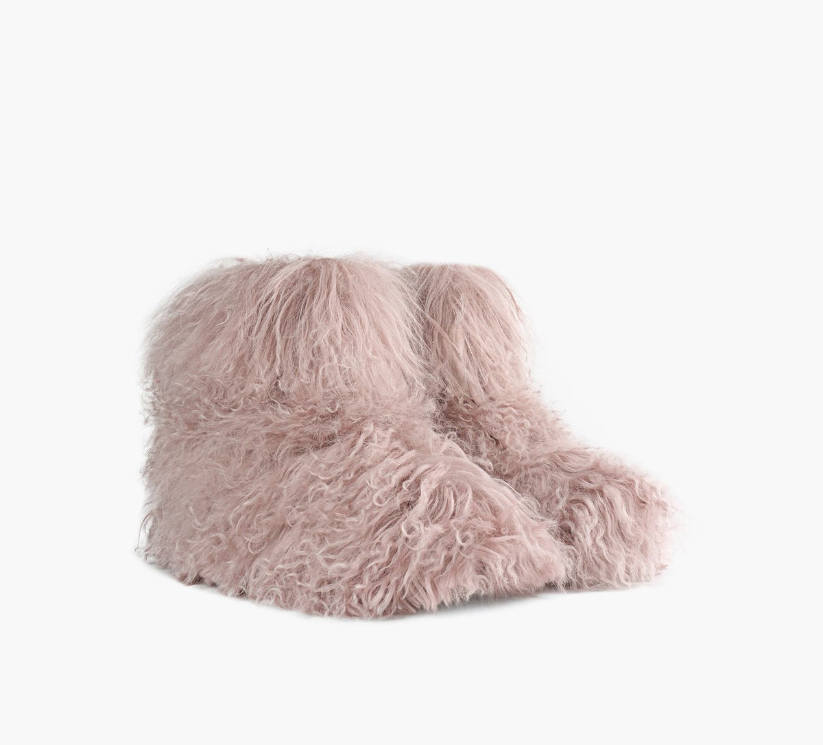 UGG BOTTECOURTECLASSICFLUFFMOMMAMONGOLIAN en ROSE PALE vue 2