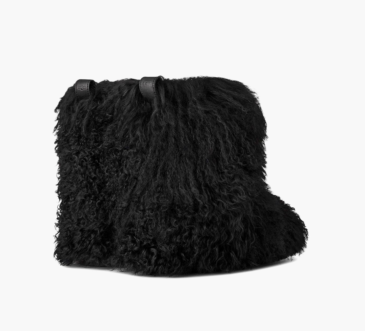 UGG BOTTECOURTECLASSICFLUFFMOMMAMONGOLIAN en NOIR vue 4